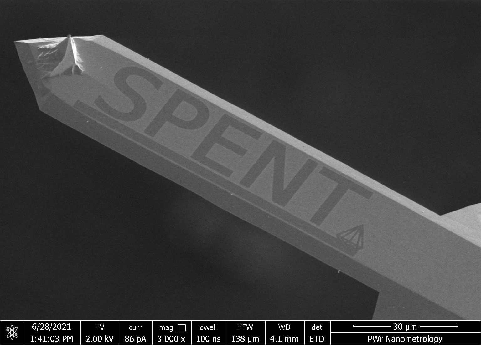 Zdjęcie mikroskopowe belki