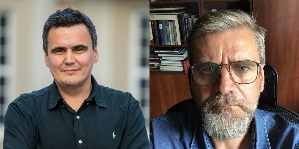 Zdjęcie prof. Marcina Drąga i prof. Michała Woźniaka
