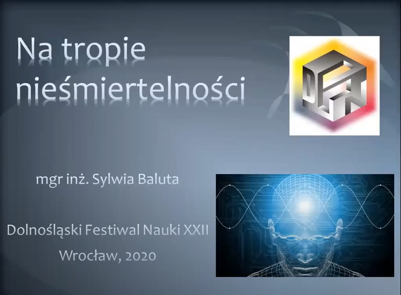 Plansza tytułowa wykładu w ramach DFN