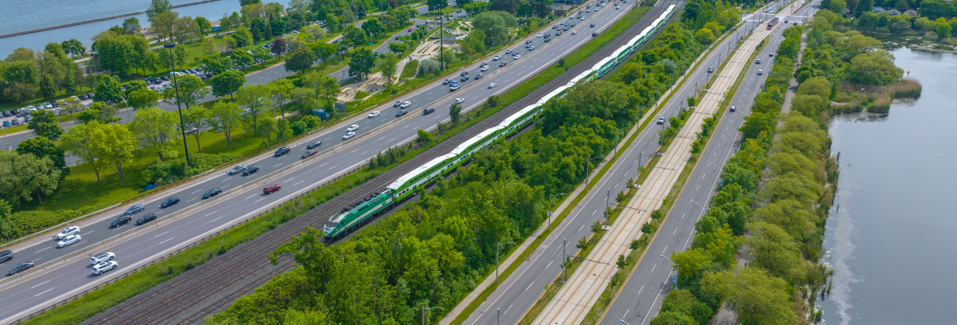 Autostrady i linia kolejowa - zdjęcie