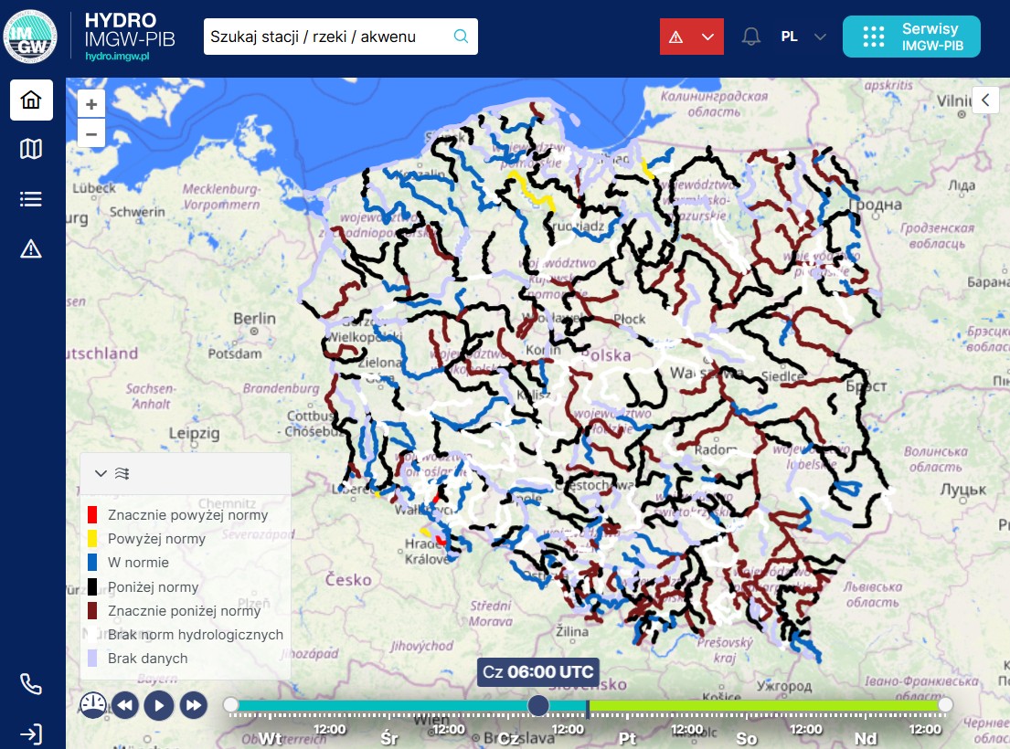 Mapa hydrologiczna - grafika