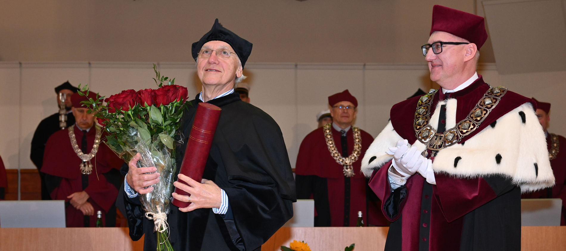 Prof. Gérard Mourou i prof. Arkadiusz Wójs - zdjęcie