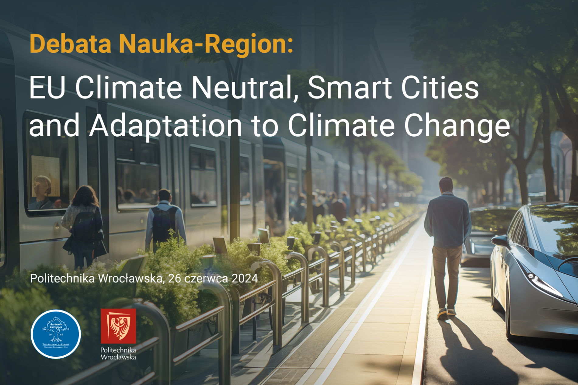 Plakat debaty „Nauka-Region: EU Climate Neutral, Smart Cities and Adaptation to Climate Change”